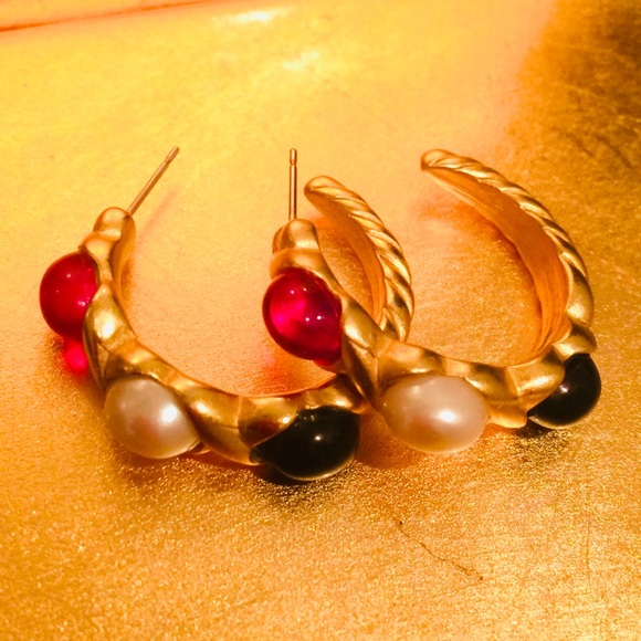 Vintage Hoop Earrings - Picture 3 of 7